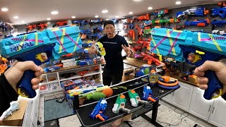 NERF GUN SKINS Road to 100 Nerf Guns Unboxed [upl. by Koeninger]