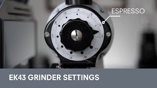 EK43 Grinder Settings Espresso Filter Aeropress and more [upl. by Ahtabat]