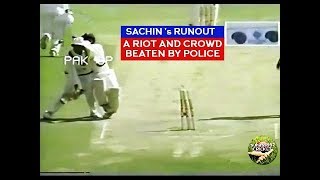 SACHIN TENDULKAR  THE RUNOUT THAT TRIGGERED A HUGE RIOT AND EMPTIED AN ENTIRE STADIUM [upl. by Zaneta]