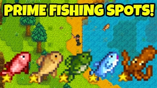 The BEST Fishing Locations In Stardew Valley  Fishing Tips amp Tricks [upl. by Lexa]