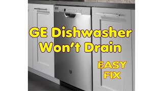 ✨ GE DISHWASHER WON’T DRAIN  FIXED ✨ [upl. by Jeffers]