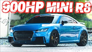 Audi TTRS on STEROIDS 900HP Brutal Launch 060MPH 20s Chasing 8s 14 Mile on the Street [upl. by Enilada602]