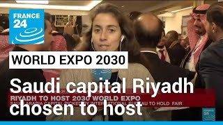 Saudi capital Riyadh chosen to host World Expo 2030 • FRANCE 24 English [upl. by Esidarap]