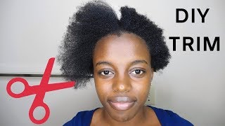 How To Trim Short 4C Natural Hair At Home [upl. by Lletnahs]