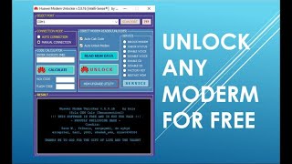 How to unlock any moderm using Huawei Moderm Unlocker for FREE 100 [upl. by Atterahs]