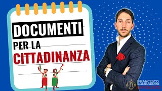 🔥DOCUMENTI CITTADINANZA ITALIANA ELENCO AGGIORNATO 2024 [upl. by Inoj]