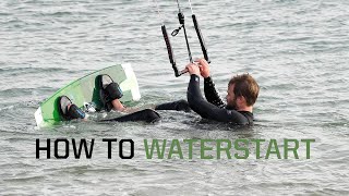 How to waterstart kitesurfing [upl. by Ylus]