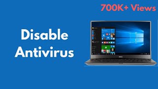 How to Disable Antivirus on Windows 10 Quick amp Easy  Turn Off Antivirus on Windows 10 [upl. by Angid]