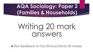 Sociology Answering 20 mark questions [upl. by Elacsap439]