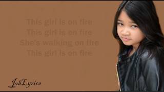 Girl on Fire Lyrics  Angelica Hale Cover [upl. by Harrod]