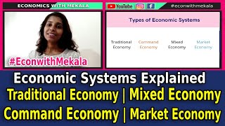 Economic Systems Explained  Traditional Economy  Command Economy  Mixed Economy  Market Economy [upl. by Udall]