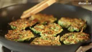 Crispy courgette fritters recipe  Allrecipescouk [upl. by Amahcen884]