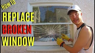 How To Replace Broken Window Pane Glass Jonny DIY [upl. by Leoni254]