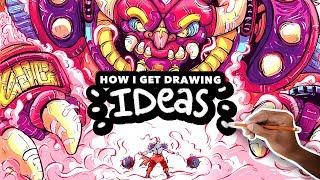 HOW TO GET DRAWING IDEAS  My Illustration Process [upl. by Katee293]