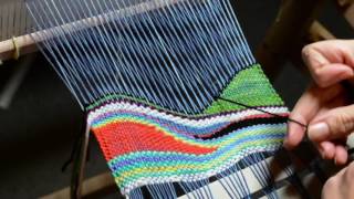 Tapestry style weaving on a rigid heddle loom part 2 [upl. by Wilkie]