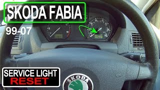 Skoda Fabia SERVICE LIGHT RESET Oil and Insp 9907 [upl. by Anual]