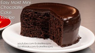 Easy Moist Mini Chocolate Cake Recipe [upl. by Anerdna58]