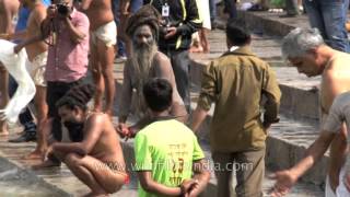 Naga Sadhus reach Ramkund for Shahi Snan  Kumbh Mela India [upl. by Gerrilee]