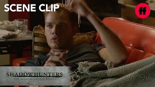 Shadowhunters  Season 1 Episode 11 Jace amp Clary Kiss  Freeform [upl. by Wolbrom57]