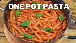 One Pot Pasta with Tomato Sauce  Quick and Easy Recipe [upl. by Apeed]