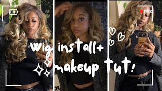 GRWM TO CATFISH ON INSTA Latisha Wig InstallMini Makeup TuTT [upl. by Nivag235]