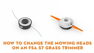 How To Change The Mowing Head On An FSA 57 Grass Trimmer  STIHL GB [upl. by Euqirat]