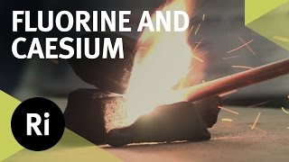 Reacting Fluorine with Caesium  First Time on Camera [upl. by Assirok]