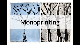 Acrylic Paint Monoprinting Tutorial [upl. by Ellehsat]