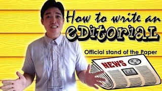 WRITING AN EDITORIAL I Elearning Series I JERIC CABUG [upl. by Fadas]