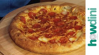 Pizza Recipe  How to make stuffed crust pizza [upl. by Littlejohn]