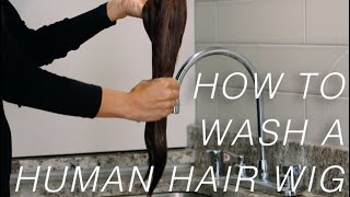 How To Wash A Human Hair Wig  WIgs 101 [upl. by Fine280]