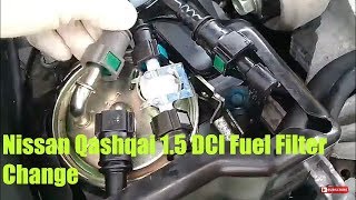 Nissan Qashqai 15 DCI Fuel Filter Change [upl. by Selene]