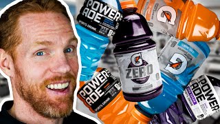 Gatorade vs Powerade Taste Test  Whats the Best Sports Drink [upl. by Mahsih]