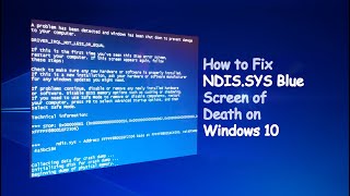 How to Fix NDISSYS Blue Screen of Death on Windows 10 [upl. by Eenerb]