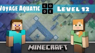 MineCraft  Voyage Aquatic  Level 12  Hour of Code  Codeorg [upl. by Kilk]