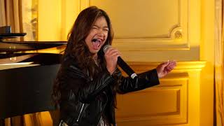 Girl on Fire  Angelica Hale with David Foster Foundation 2 of 3 [upl. by Ayom]