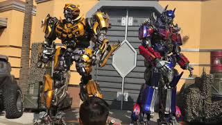 Transformers Bumblebee and Optimus Prime meet Samuel [upl. by Som]