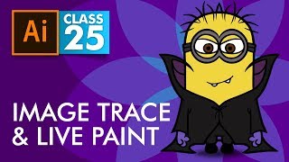 Adobe Illustrator  Image Trace and Live Paint  Class 25  Urdu  Hindi [upl. by Sawyer]