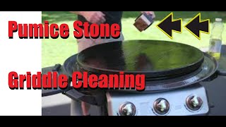 Cleaning Griddle with Pumice Stone [upl. by Rednael]