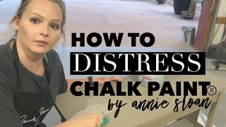 How To Distress Chalk Paint Furniture  DIY Sanding or Antiquing [upl. by Nesaj431]