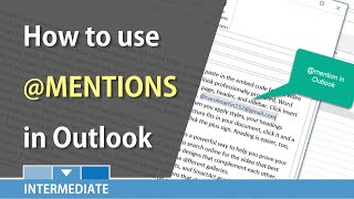 Using Mentions in Outlook by Chris Menard [upl. by Mailliw]