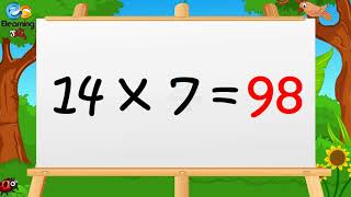 Learn Multiplication Table of Fourteen 14 x 1  14  14 Times [upl. by Saiasi]