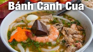 Vietnamese Street Food  AWESOME Banh Canh Cua Crab Noodles in Saigon Vietnam [upl. by Uttica474]