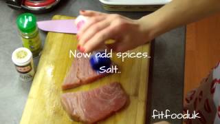 Baked tuna steak [upl. by Hurwit]