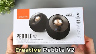 Creative Pebble V2 Review  Desktop Speakers with USBC [upl. by Suollecram284]