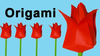 Como Hacer Flores De Papel Origami Fácil [upl. by Nnahgem724]