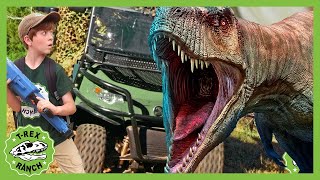 Dinosaurs vs Avengers Mystery Adventure TRex Ranch Dinosaurs for Kids [upl. by Nolyarg]