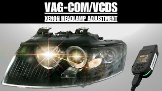 VAGCOMVCDS Xenon headlamp adjustment [upl. by Leterg706]