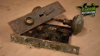 Ornate 1890s Mortise Lock Set Restoration  Random Restoration [upl. by Nongim]