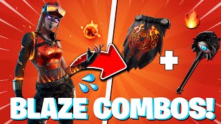 10 BEST BLAZE COMBOS YOU MUST TRY  Fortnite New Renegade Raider Combos [upl. by Ellswerth]